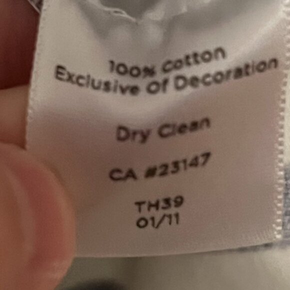 Talbots shoreline chevron striped dress navy size 8 petite preppy nautical - Picture 10 of 10